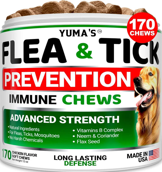 Flea And Tick Prevention For Dogs Chewables 170 Treats Natural Dog