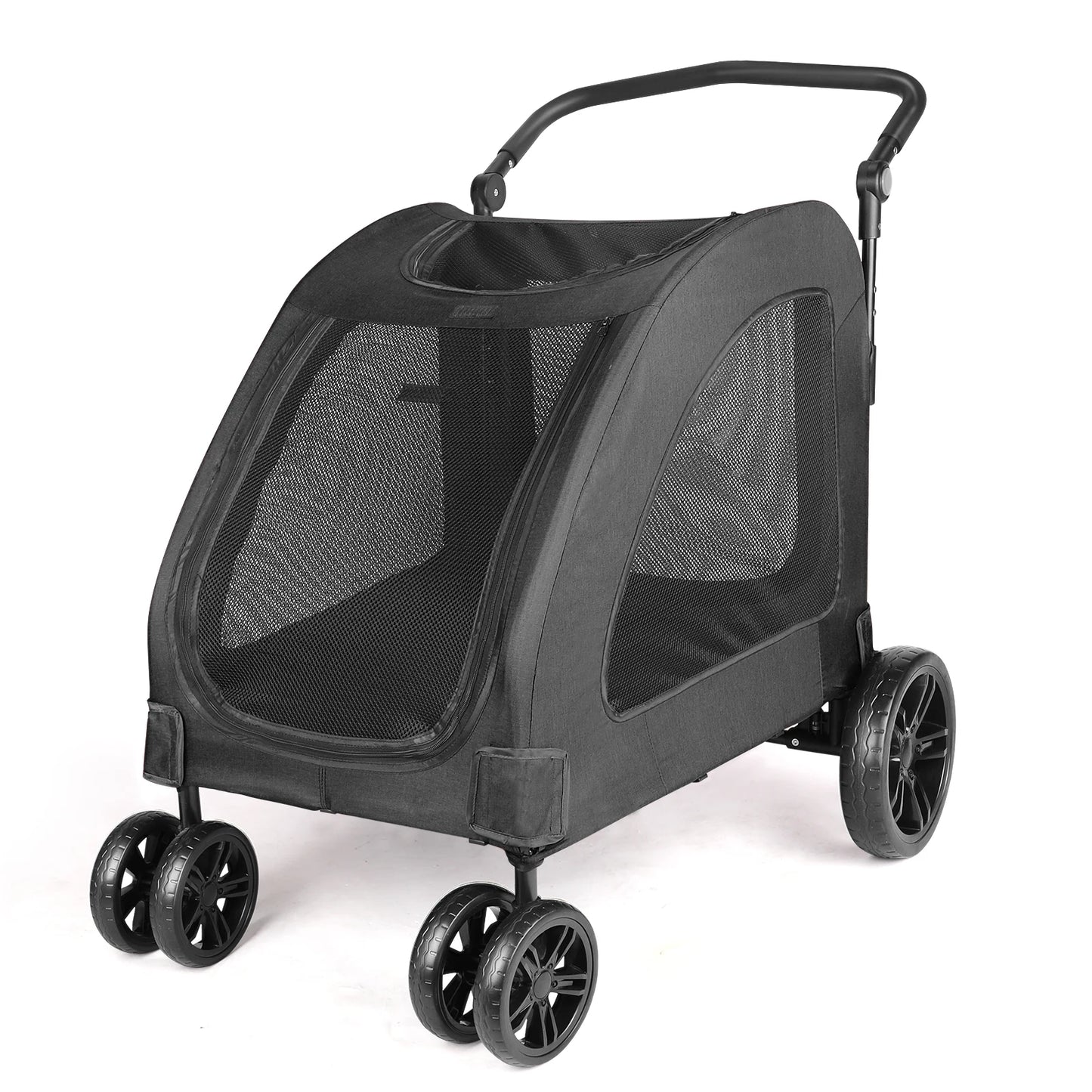 Pet Stroller,High Quality 3 Big Wheels Pet Dog Cat Trolley Strollers Outdoor Travel Carrier Cat Dog Pet Cart Portable